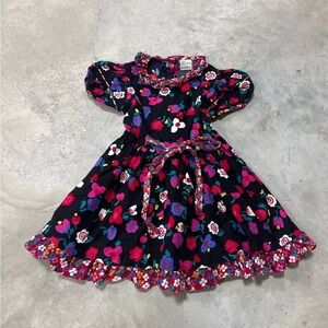 Kate Greenaway Vintage Floral Cottagecore Prairie Fairy Girl's Dress Size 6